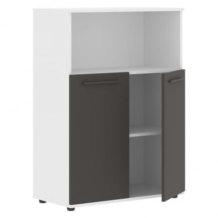 Шкаф с глухими малыми дверьми EDIS EMCS 85.3 Мокко Мокко Белый_1