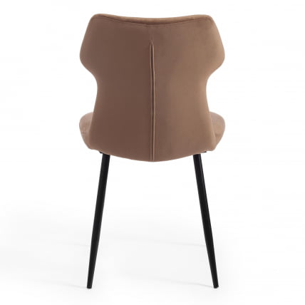 Стул ROBOCOP (mod. DC0128) вельвет/металл, 57 х 46 х 85 см , коричневый (HLR11)/черный_3