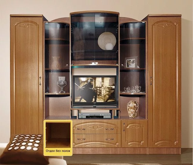 Стенка Александра 6 МДФ, Вишня Оксфорд_3