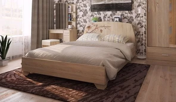 Кровать Виктория-1 1400 Дуб Сонома_1