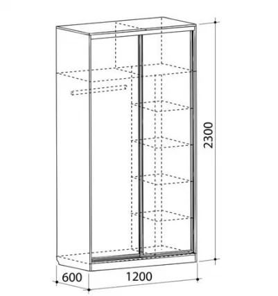 Шкаф-купе Рио-1 Вишня оксфорд_3