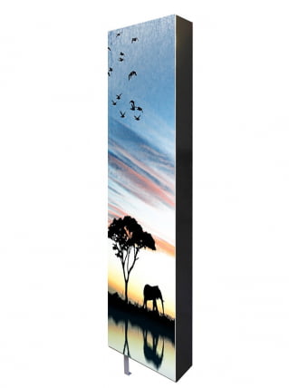 Поворотный зеркальный шкаф Драйв Шелф Арт (левый) Венге_1