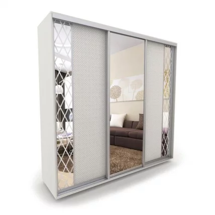 Шкаф-купе 3-х дверный Акцент-Вера КР 1800х600  Выбеленное дерево_0