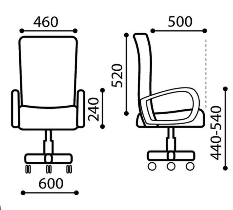 Кресло Ирис Серо-синее Белый пластик_2