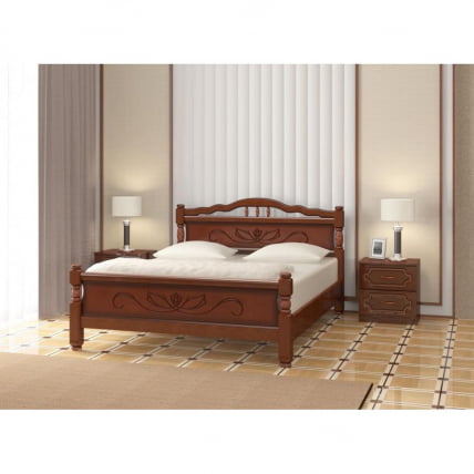 Кровать из массива Карина-5 200х90 Орех_1