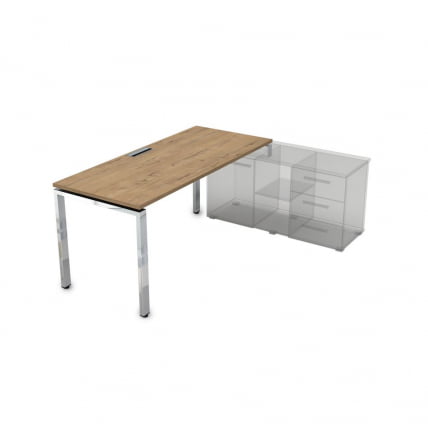 Стол рабочий, прямолинейный три опоры, правый GLOSS LINE НСТП-П.974 Teakwood_0