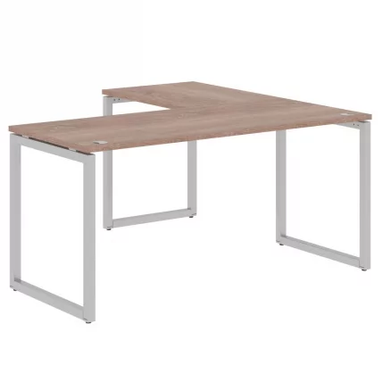 Стол угловой левый XTEN-Q XQCT 1615 L Дуб Сонома Алюминий_0