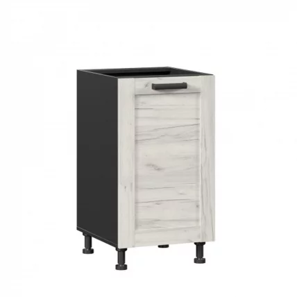 Тумба кухонная 450 Винченца ЛД 234.030.000.050 Черный Дуб Крафт белый_0