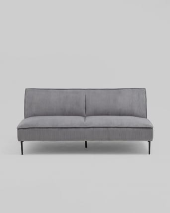 Диван прямой Кассель велюр рельефный светло-серый_1