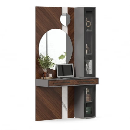 Секция комбинированная Вилена ЛД 138.110.000 Оникс Серый/Орех/Монте белый_0