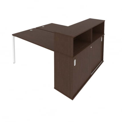 Рабочая станция с опорным шкафом-купе Metal System Б.РС-СШК-2.3 Венге/Белый_0