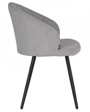 Стул обеденный DOBRIN NAOMI (ЭМАЛЬ ЧЕРНЫЙ МУАР велюр Catania Smoke)_3