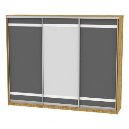 Шкаф-купе B-230х270х60-3(ДВ-Графит-D9D10D9)_0