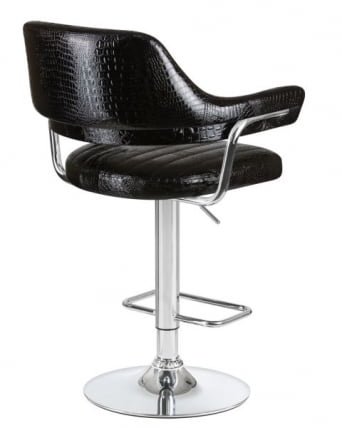 Стул барный DOBRIN CHARLY (черный крокодил) 2 шт_4