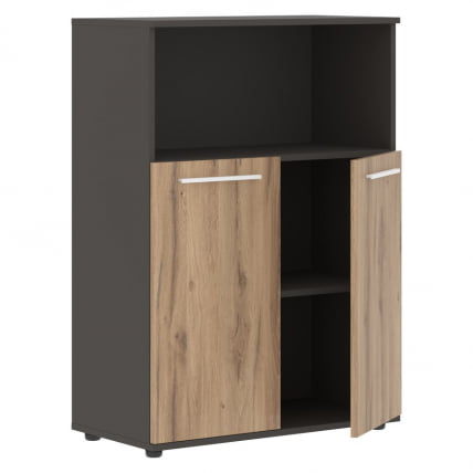 Шкаф с глухими малыми дверьми EDIS EMCS 85.3 Дуб Денвер светлый Белый Мокко_1