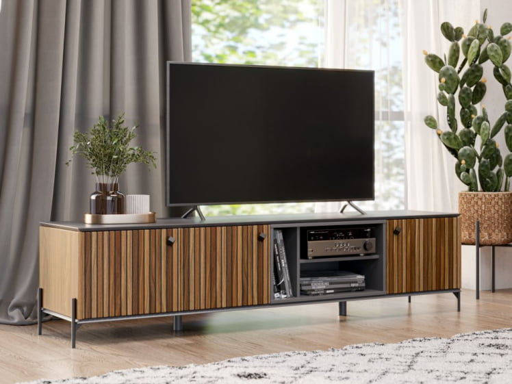 Гостиная Элиот №4 Оникс Серый/Орех фактурный_2