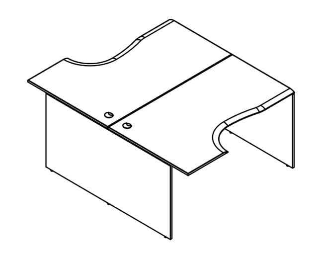 Двухместная рабочая станция W2CET 169.2 Дуб сонома_1
