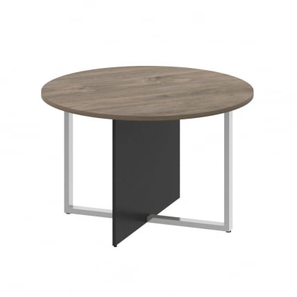 Стол переговорный, круглый SHIFT SK.SP-KR-120 Тиквуд Темный/Антрацит_0