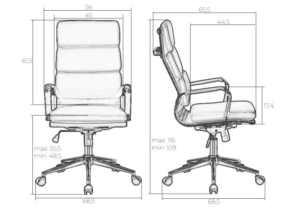 Офисное кресло для руководителей ДОБРИН АРНОЛД (коричневый) / DOBRIN ARNOLD_9