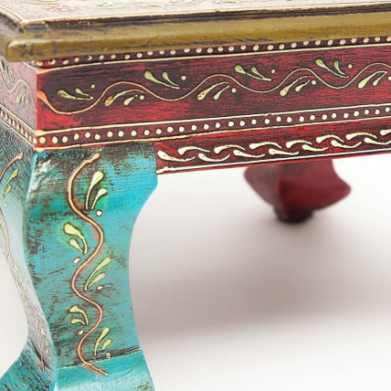 Столик Secret De Maison HAVELY ( mod. BJ-001) дерево манго, 30x30x17 cm, этническая роспись_5