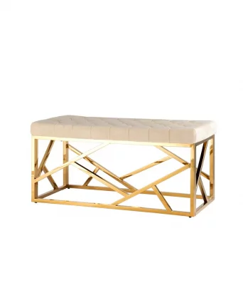 Банкетка АРТ ДЕКО велюр Бежевый_0