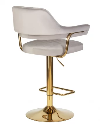 Стул барный DOBRIN CHARLY GOLD Серый велюр MJ9-75_3