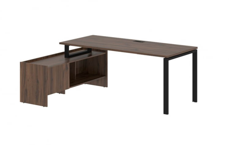 Стол с тумбой EDIS EUCT 19814 Дуб Денвер темный Черный_0