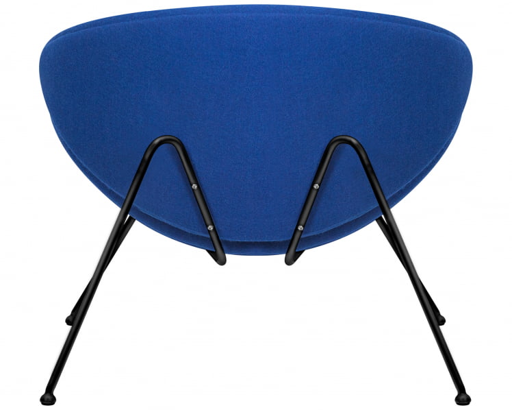 Кресло дизайнерское DOBRIN EMILY (синяя ткань AF6, черное основание)_4