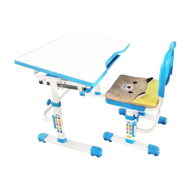 Комплект парта и стул с чехлом RIFFORMA SET-10 Белый Голубой_0