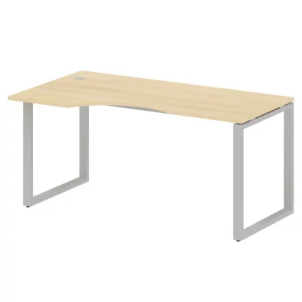 Стол криволинейный левый на О-образном м/к METAL SYSTEM БО.СА-1 Л Акация/Серый_0