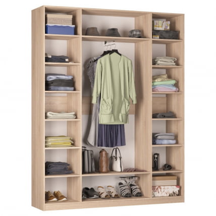 Шкаф распашный R-230х180х45-1-PO-M(Белый)_1