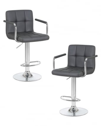 Стул барный ДОБРИН КРУГЕР АРМ (серый) 2 шт / DOBRIN KRUGER ARM_0