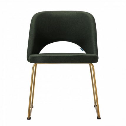 Кресло Ларс темно-зеленый/Линк золото / Lars_2