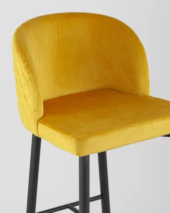 Стул барный Оскар велюр Оранжевый_7