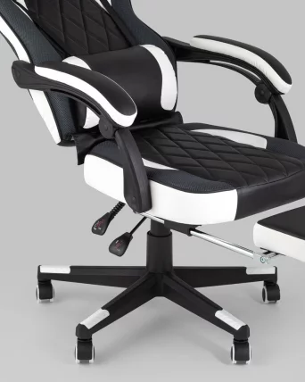 Геймерское кресло ТопЧаирс Вираге Черный-белый / TopChairs Virage_14