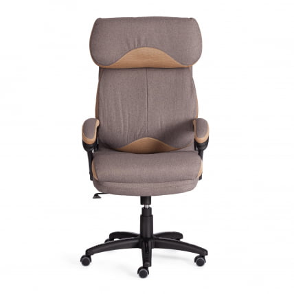 Кресло DUKE ткань рогожка Nice, мокко (серо-бежевая) / сетка бронза, TW-21_5