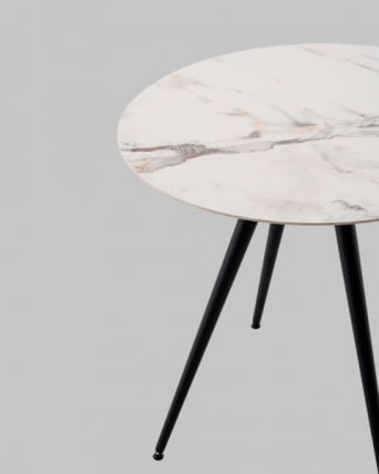 Стол Ники круглый столешница керамика Ice Jade 800_4