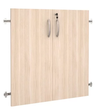 Двери ЛДСП на 2 секции с замком Альфа 63.59 Дуб кобург_0