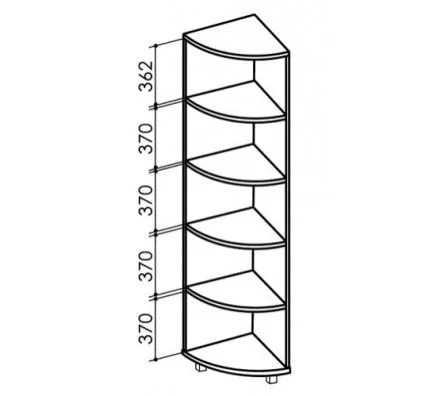 Пристрой радиусный WEST Модуль 7 Ясень шимо темн/Ясень шимо св_2