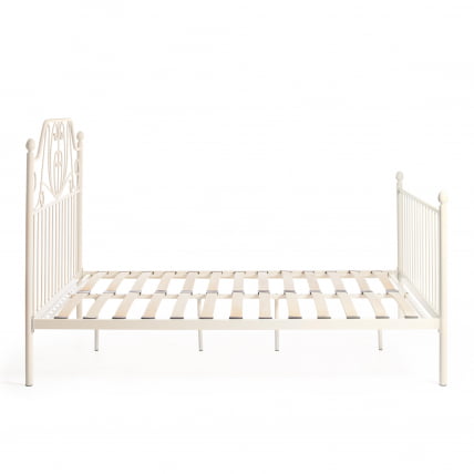 Кровать ERIC Wood slat base металл, 160*200 см (Queen bed), Белый (butter white)_2