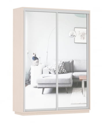 Шкаф-купе двухдверный Экспресс Дуо Экспенс 1600х2200h Дуб молочный_0