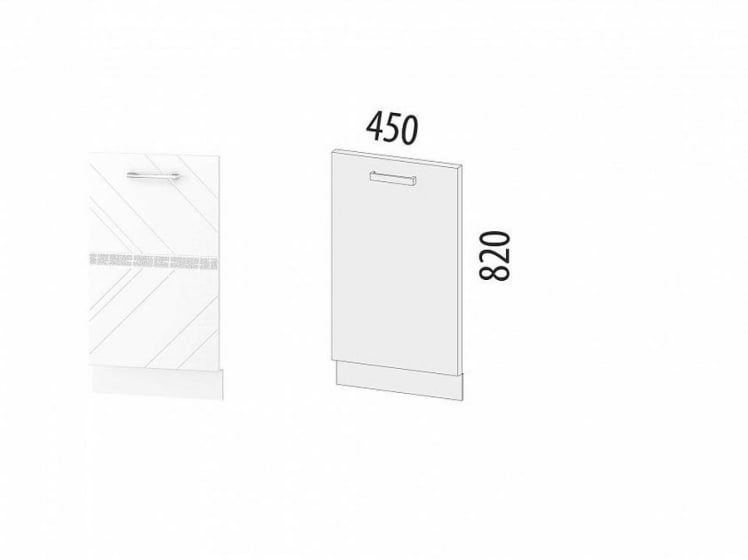 Панель для посудомоечной машины Бьянка 102.70_1