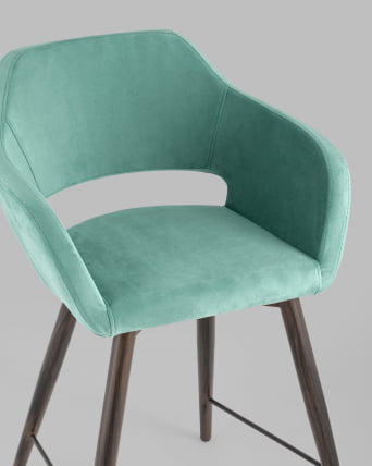 Стул полубарный Саймон ПЛ велюр Морской_7