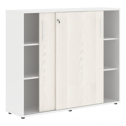 Шкаф с дверьми-купе ЕДИС ЕМC 1643 Ясень Траун Белый Белый / EDIS EMC_1