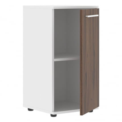 Шкаф колонка с глухой малой дверью EDIS ELCS 42.1 Дуб Денвер темный Белый Белый_1