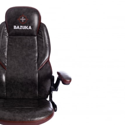 Кресло BAZUKA кож/зам, серый/коричневый, 2TONE/2TONE перф/2TONE_5