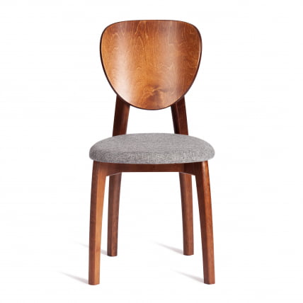 Стул DIAMANTE мягкое сидение бук, 42x42x85см, коричневый, ткань wool dimgrey, серый_4