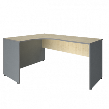 Стол криволинейный левый Riva А.СА-4 Л Клен/Металлик_0