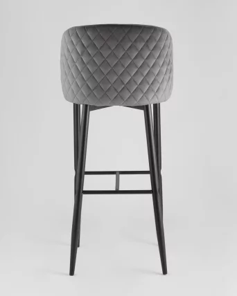 Стул барный Оскар велюр Серый_5