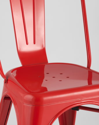 Стул TOLIX с высокой спинкой Красный глянцевый_7